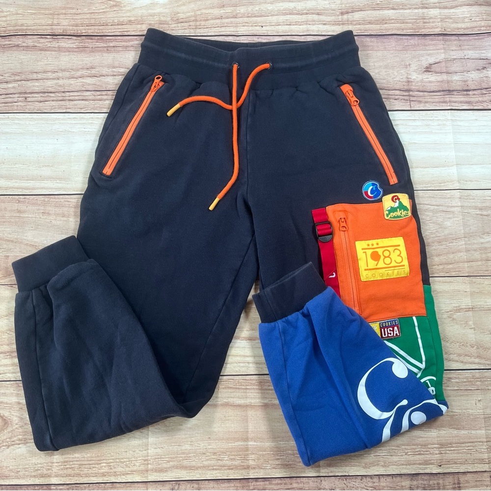 Cookies  Multicolor Joggers‎ Pockets Mens Small 28x26.5 Drawstring *